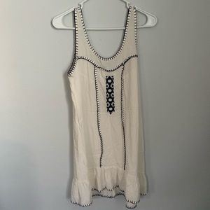 Cotton On White/Blue Blouse Size-  Medium